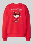 LeGer by Lena Gercke Sweatshirt mit Motiv-Stitching Modell 'Evie' in R...