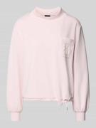 monari Sweatshirt mit Stehkragen und Brusttasche in Rosa, Größe 34