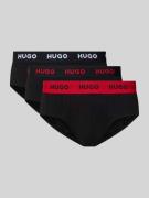 HUGO Slip aus Baumwoll-Mix im 3er-Pack Modell 'HIPBRIEF' in Black, Grö...