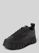 Tommy Jeans Low Top Sneaker aus Leder-Mix in Black, Größe 36
