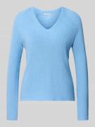 Tom Tailor Regular Fit Strickpullover aus reiner Baumwolle in Hellblau...