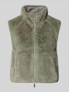 monari Weste aus Kunstfell mit Eingrifftaschen in Gruen, Größe 34