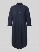 Marc Cain Knielanges Hemdblusenkleid mit Knopfleiste in Marine, Größe ...