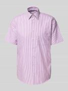 ETERNA Modern Fit Business-Hemd mit 1/2-Arm in Aubergine, Größe 40