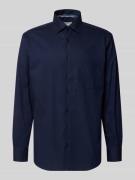 ETERNA Regular Fit Businesshemd aus Baumwolle mit Kentkragen in Marine...