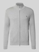 Polo Ralph Lauren Strickjacke mit Reißverschluss in Hellgrau Melange, ...