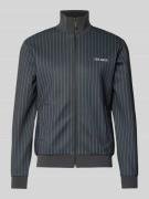 Les Deux Trainingsjacke mit Streifenmuster Modell 'Ballier' in Dunkelg...