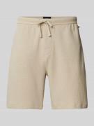 BOSS Regular Fit Shorts mit Strukturmuster in Beige, Größe S