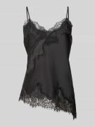 Neo Noir Trägertop mit Spitze Modell 'Viole' in Black, Größe 34