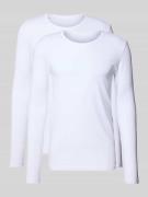 Schiesser Longsleeve mit geripptem Rundhalsausschnitt in Weiss, Größe ...