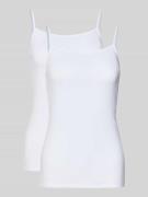 Schiesser Unterhemd mit Spaghettiträgern in Weiss, Größe 48