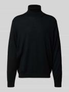 ARMANI EXCHANGE Rollkragenpullover mit elastischen Abschlüssen in Blac...