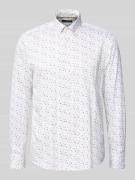 bugatti Regular Fit Freizeithemd mit Button-Down-Kragen in Beige, Größ...