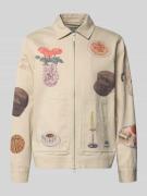 Les Deux Jacke mit Zweiwege-Reißverschluss Modell 'Robert' in Offwhite...