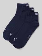 PUMA Sneakersocken mit Logo im 3er-Pack in Marine, Größe 39-42