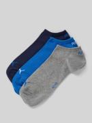 PUMA Sneakersocken mit Logo im 3er-Pack in Blau, Größe 39-42