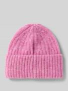 American Vintage Strickmütze mit breitem Bund Modell 'EAST' in Rosa, G...