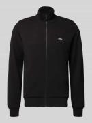 Lacoste Regular Fit Sweatjacke aus Baumwoll-Mix in Black, Größe L