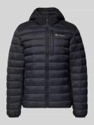 CHAMPION Steppjacke mit Kapuze und Logo in Black, Größe L