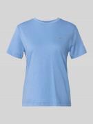 Gant T-Shirt mit Label-Stitching und Rundhalsausschnitt in Hellblau, G...