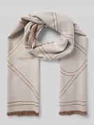 CK Calvin Klein Schal aus Viskose-Mix mit Fransen in Taupe, Größe 1