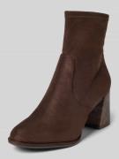 Tamaris Stiefeletten mit Blockabsatz in Schlangenleder-Optik in Dunkel...