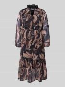 ZABAIONE Midikleid mit V-Ausschnitt Modell 'Za44raa' in Black, Größe L