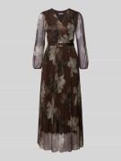 ZABAIONE Midikleid mit Gürtel Modell 'La44rinaa' in Hellbraun, Größe L