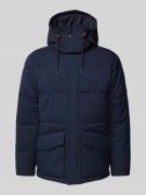 Manuel Ritz Steppjacke mit Pattentaschen in Marine, Größe XL