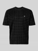 Emporio Armani T-Shirt mit Label-Stitching in Black, Größe L