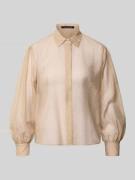 Luisa Cerano Hemdbluse mit Raffungen in Sand, Größe 34