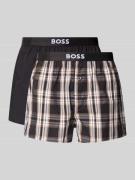 BOSS Slim Fit Boxershorts aus reiner Baumwolle im 2er-Pack in Black, G...