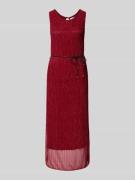 ZABAIONE Maxikleid mit Bindegürtel Modell 'An44ina' in Bordeaux, Größe...