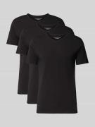 Tommy Hilfiger T-Shirt mit abgerundetem V-Ausschnitt im 3er-Pack in Bl...