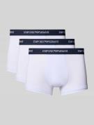 Emporio Armani Boxershorts mit elastischem Logo-Bund im 3er-Pack in We...