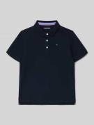 Tommy Hilfiger Teens Poloshirt mit Logo-Stickerei in Marine, Größe 10