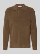 Marc O'Polo Denim Regular Fit Strickpullover mit Polokragen in Taupe, ...