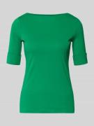 Lauren Ralph Lauren T-Shirt mit geripptem U-Boot-Ausschnitt Modell 'JU...