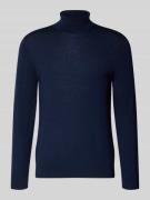 SELECTED HOMME Rollkragenpullover aus Wolle Modell 'TRAY' in Dunkelbla...