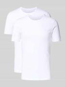 Schiesser T-Shirt mit Rundhalsausschnitt im 2er-Pack in Weiss, Größe L