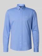 BOSS Regular Fit Businesshemd aus Pinpoint mit Stretch-Anteil in Bleu,...