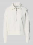 Christian Berg Woman Sweatshirt mit Umlegekragen in Offwhite, Größe L