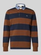 Gant Sweatshirt mit Label-Stitching in Hellbraun, Größe L