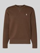 Polo Ralph Lauren Sweatshirt mit Label-Stitching in Mittelbraun Mel, G...