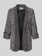 Pieces Regular Fit Longblazer mit Allover-Muster Modell 'BOSELLA' in D...