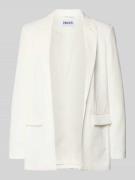 Pieces Loose Fit Longblazer mit Abnähern Modell 'BOZZY' in Offwhite, G...