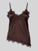 Noisy May Trägertop aus Satin mit Spitzenbesatz Modell 'SOFIE' in Scho...