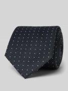 Willen Krawatte aus reiner Seide mit Label-Detail in Blau, Größe 1