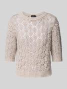 monari Strickpullover mit 1/2-Arm in Beige, Größe 40
