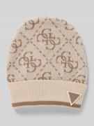 Guess Activewear Beanie mit Label-Patch Modell 'MARZIA' in Beige Melan...